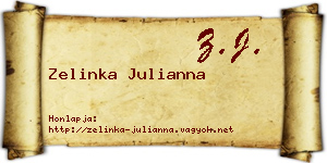 Zelinka Julianna névjegykártya